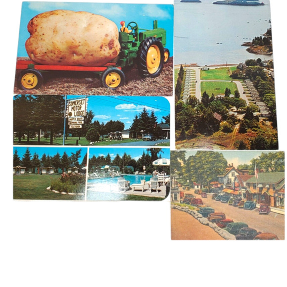 6 Maine Postcards Lot Vintage Variety Ephemera - Picture 2 of 5